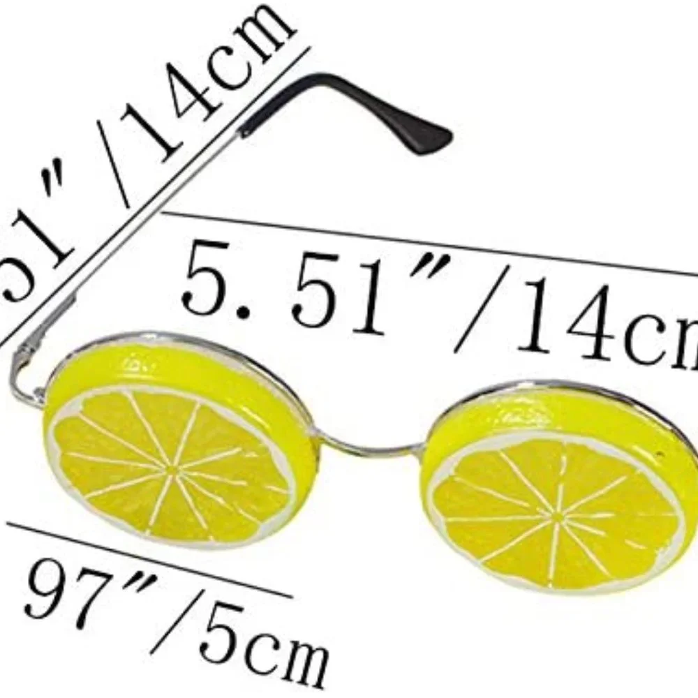 NEW TINTON LIFE 2PCS Creative Unisex Lemon Shaped Eyeglasses Photography Props